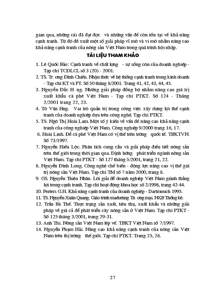 image for page Biện pháp nâng cao khả năng cạnh tranh mặt hàng nông sản của Việt Nam trên thị trường