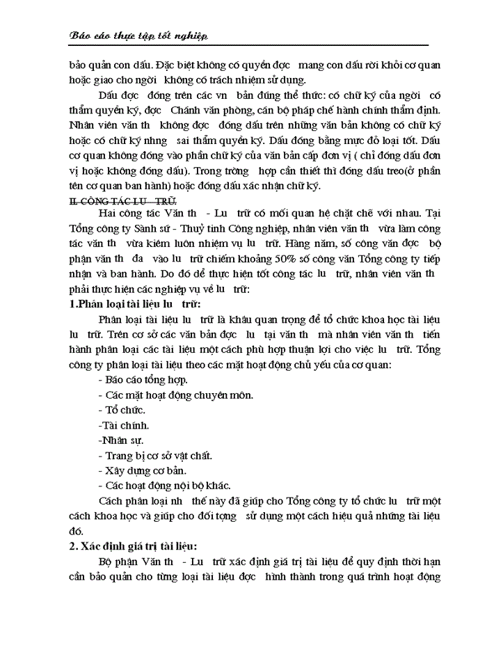 image for page Một số biện pháp nâng cao hiệu quả công tác Văn thư - Lưu trữ trong văn phòng Tổng công ty Sành sứ - Thuỷ tinh C ông nghiệp