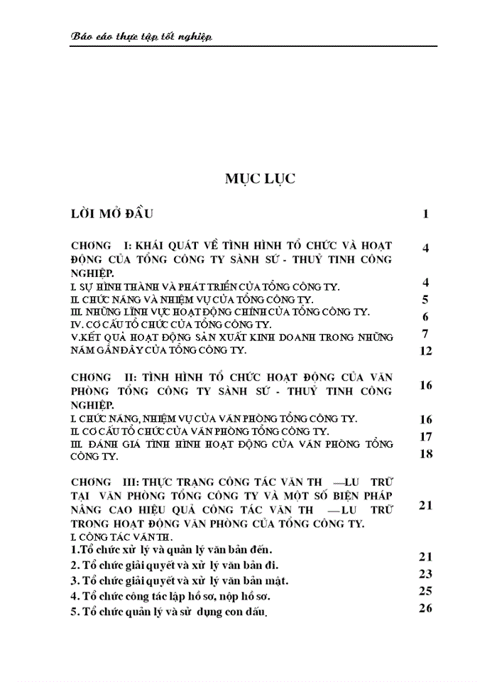 image for page Một số biện pháp nâng cao hiệu quả công tác Văn thư - Lưu trữ trong văn phòng Tổng công ty Sành sứ - Thuỷ tinh C ông nghiệp