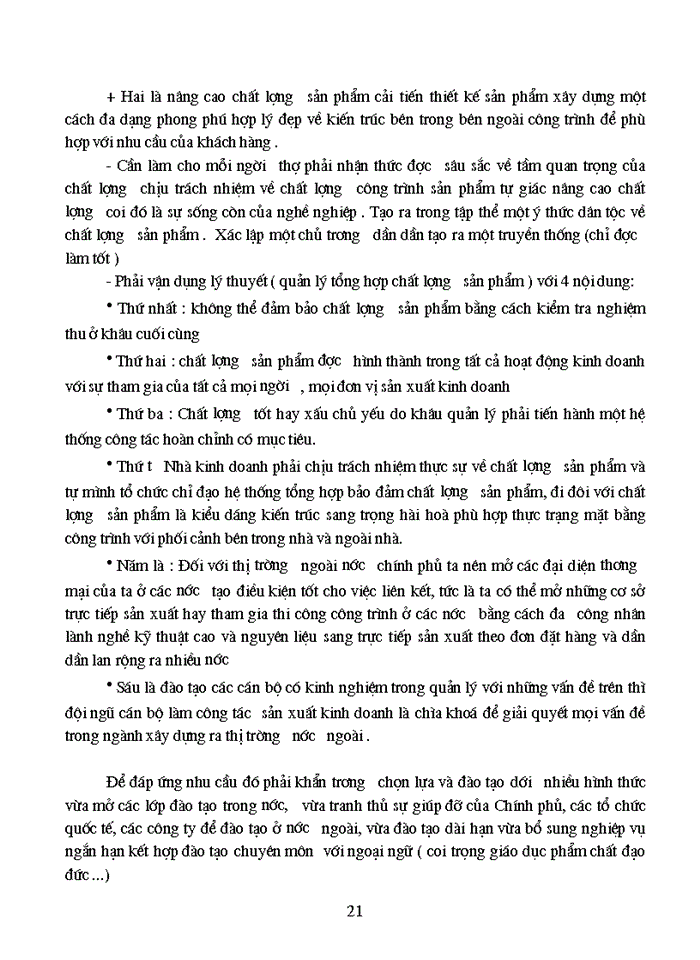 image for page Định hướng phát triển và các giải pháp đối với sản phẩm “xây dựng” của công ty trong giai đoạn tới.