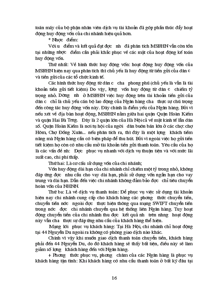image for page Các giải pháp nâng cao hiệu quả hoạt động huy động vốn tại Ngân hàng Thương mại Hàng Hải  Hà Nội