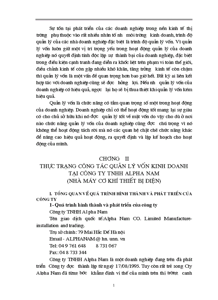 image for page Một số biện pháp nhằm nâng cao hiệu quả sử dụng vốn tại công ty Alpha Nam Nhà máy cơ khí thiết bị điện Alpha Nam