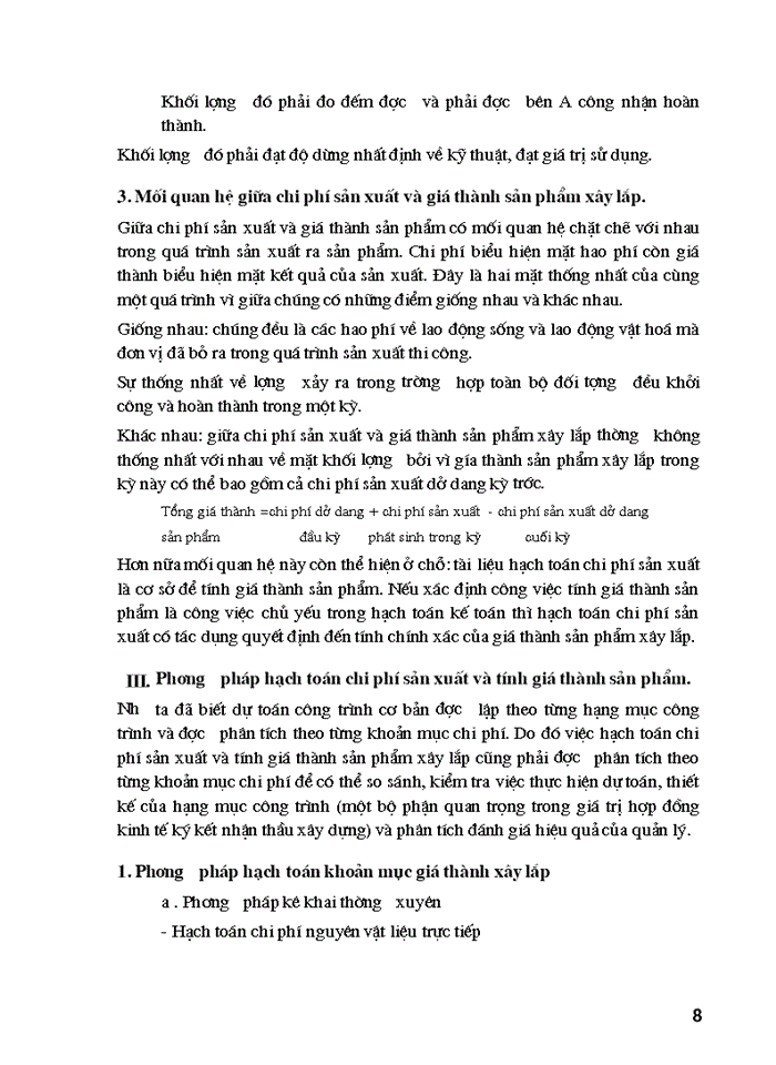 image for page Hạch toán chi phí sản xuất và tính giá thành  sản phẩm trong đơn vị xây lắp hiện nay