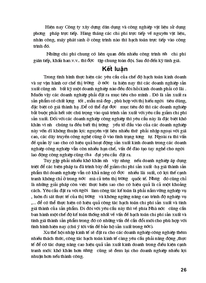 image for page Hạch toán chi phí sản xuất và tính giá thành  sản phẩm trong đơn vị xây lắp hiện nay