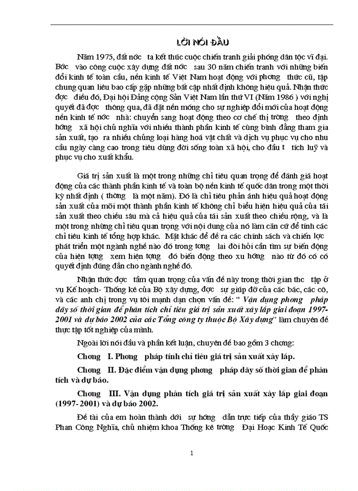image for page Vận dụng phương pháp dãy số thời gian để phân tích chỉ tiêu giá trị sản xuất xây lắp giai đoạn 1997-2001 và dự báo 2002 của các Tổng công ty thuộc Bộ Xây dựng
