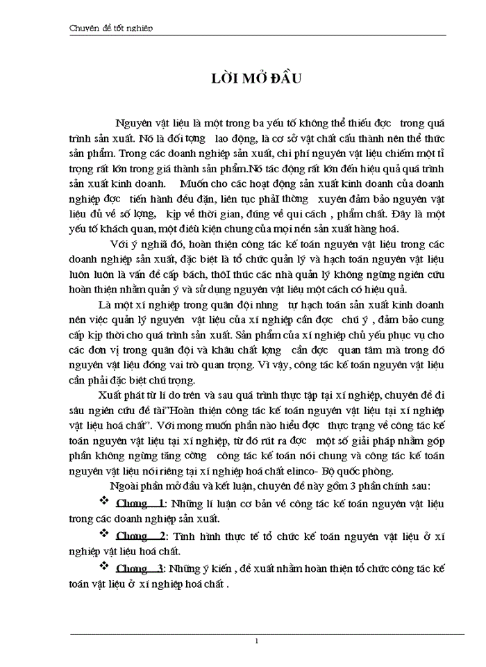image for page Một số giải pháp nhằm góp phần không ngừng tăng cường công tác kế toán nói chung và công tác kế toán nguyên vật liệu nói riêng tại xí nghiệp hoá chất elinco- Bộ quốc phòng