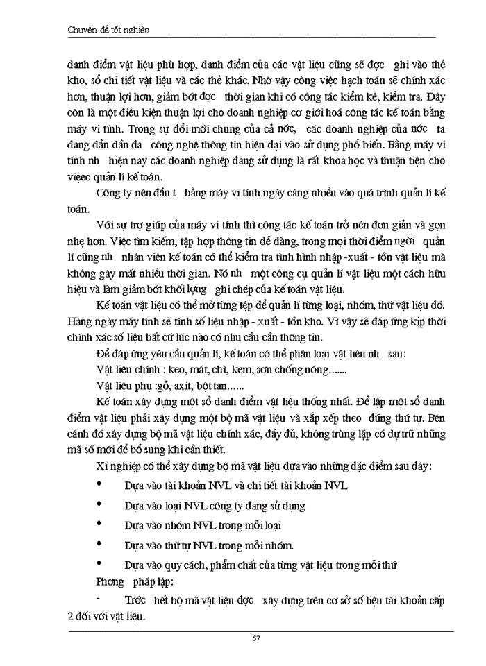 image for page Một số giải pháp nhằm góp phần không ngừng tăng cường công tác kế toán nói chung và công tác kế toán nguyên vật liệu nói riêng tại xí nghiệp hoá chất elinco- Bộ quốc phòng
