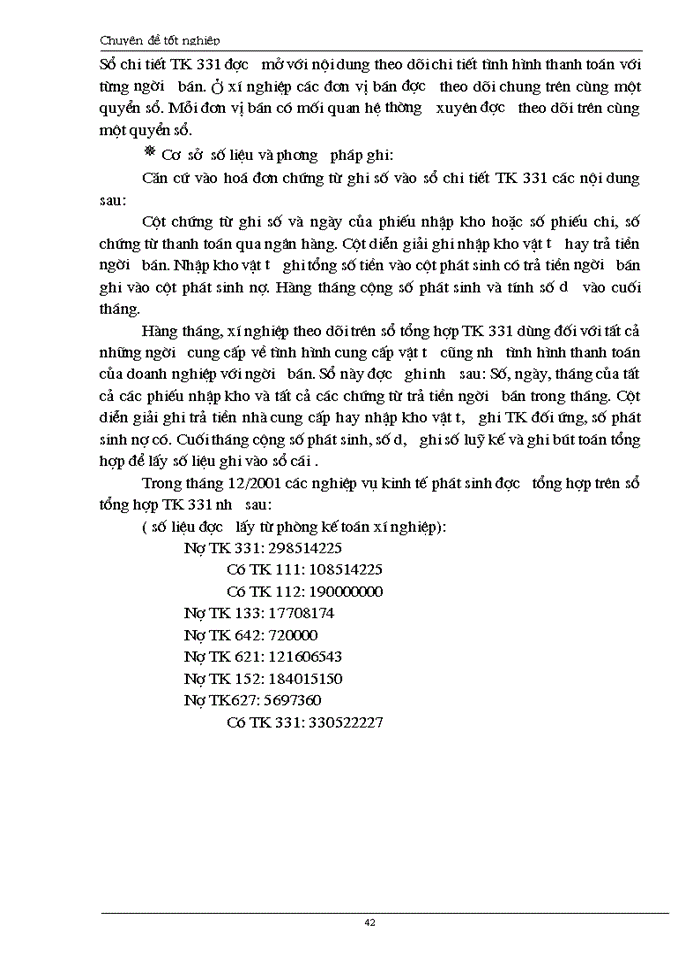 image for page Hoàn thiện công tác kế toán nguyên vật liệu tại xí nghiệp  vật liệu hoá chất