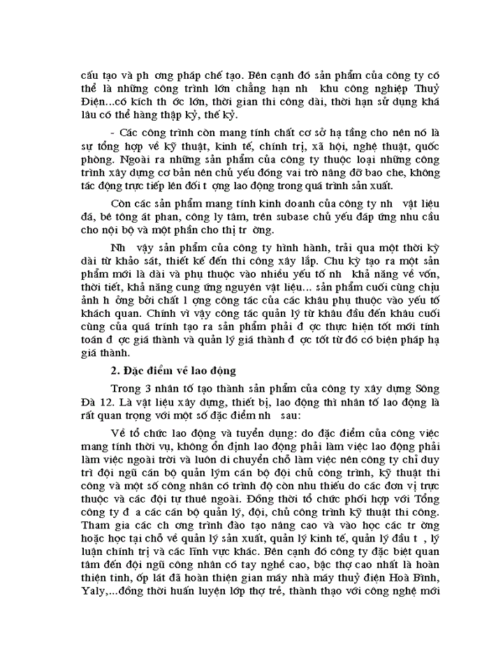 image for page Một số biện pháp nhằm giảm giá thành các công trình xây dựng ở Công ty Xây dựng Sông Đà 12