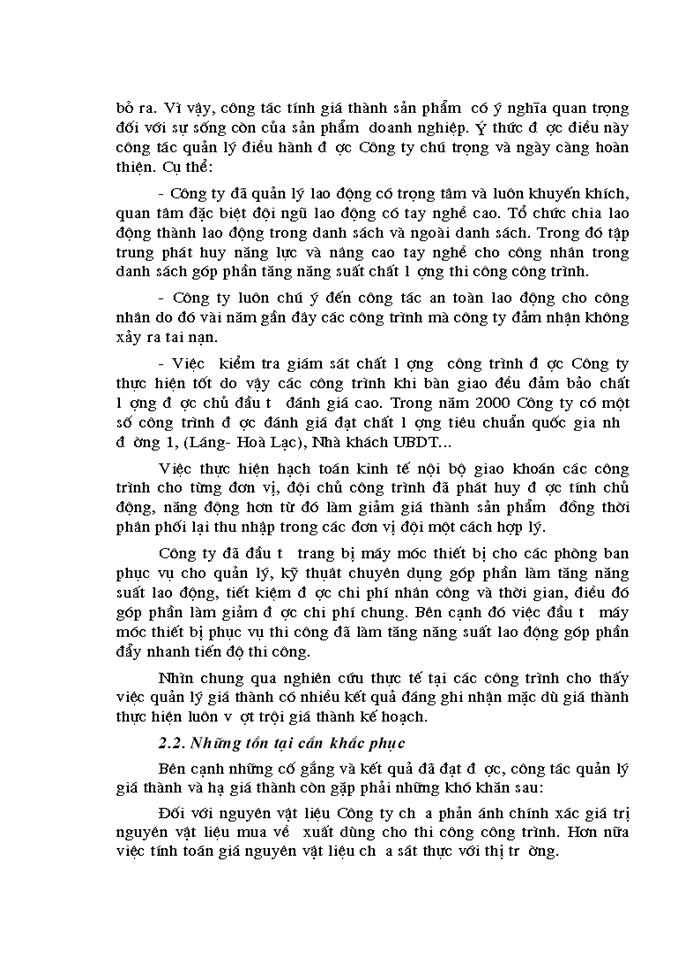 image for page Một số biện pháp nhằm giảm giá thành các công trình xây dựng ở Công ty Xây dựng Sông Đà 12