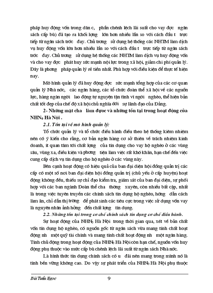 image for page Những mặt chưa làm đựoc và những tồn tại trong hoạt động của NHN0 Hà Nội .