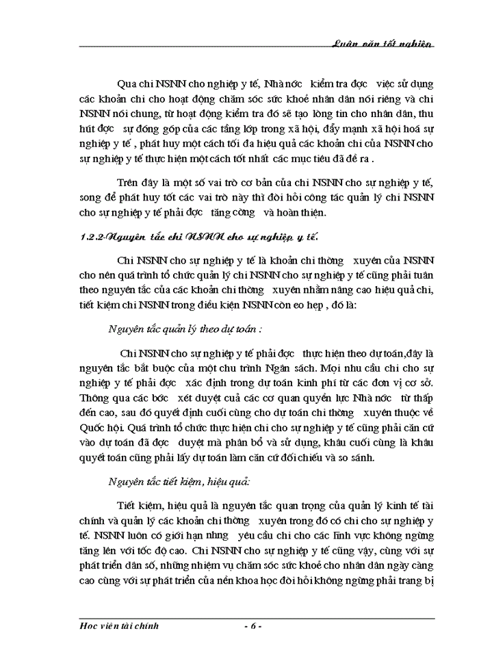 image for page Một số ý kiến nhằm nâng cao hiệu quả chi ngân sách Nhà nước cho sự nghiệp y tế trên địa bàn Tỉnh Lạng Sơn.