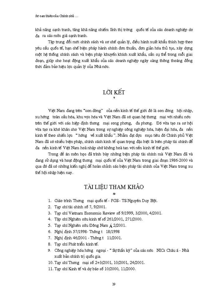 image for page Sự can thiệp của Chính phủ vào hoạt động thương mại quốc tế trong tiến  trình hội nhập của Việt Nam thông qua các biện pháp tài chính