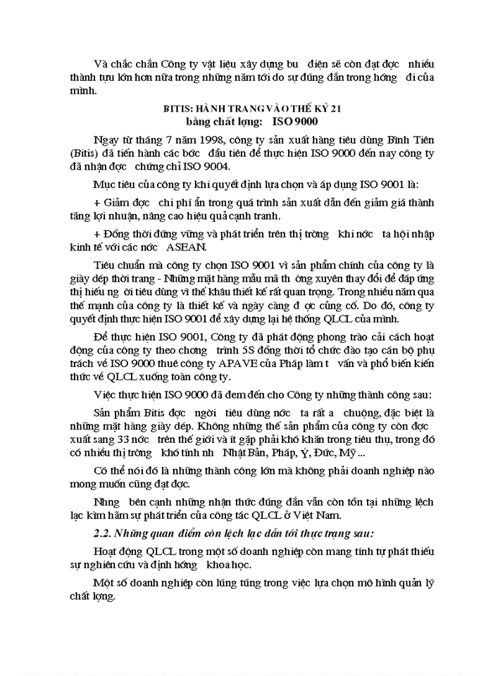 image for page Quản lý chất lượng - thực trạng và một số giải pháp nhằm áp dụng một cách hợp lý và hiệu quả hệ thống quản trị chất lượng trong các DNCN Việt Nam