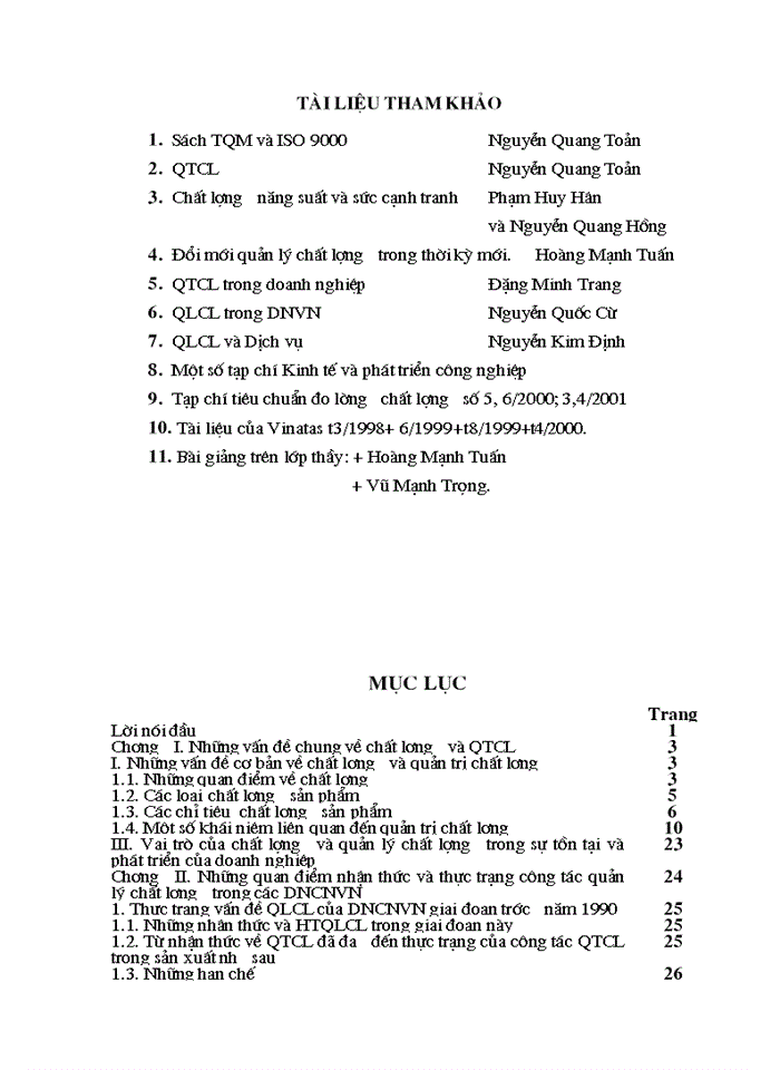image for page Quản lý chất lượng - thực trạng và một số giải pháp nhằm áp dụng một cách hợp lý và hiệu quả hệ thống quản trị chất lượng trong các DNCN Việt Nam
