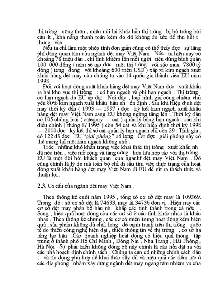 image for page Phân tích hợp tác thương mại Việt Nam-  Liên minh Châu Âu trong lĩnh vực dệt may