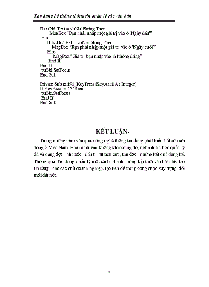 image for page Xây dựng hệ thống thông tin quản lý các văn bản đến và đi của khoa tin học kinh tế