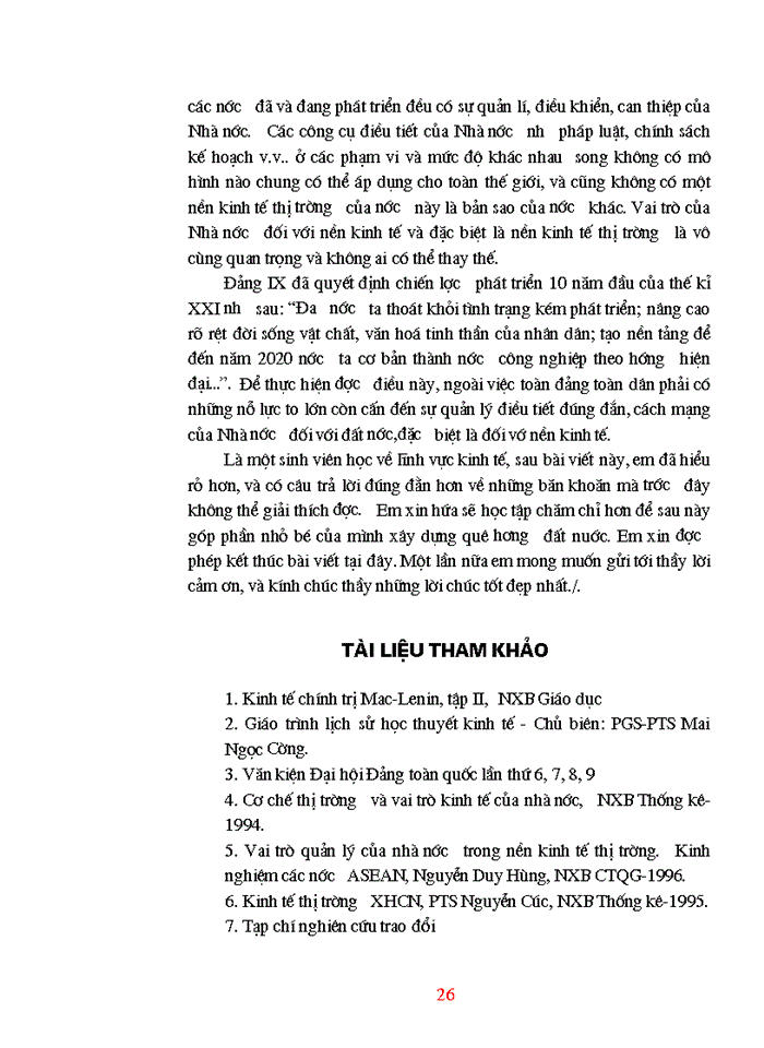 image for page Vai trò kinh tế của Nhà nước trong nền kinh tế thị trường định hướng XHCN ở nước ta hiện nay