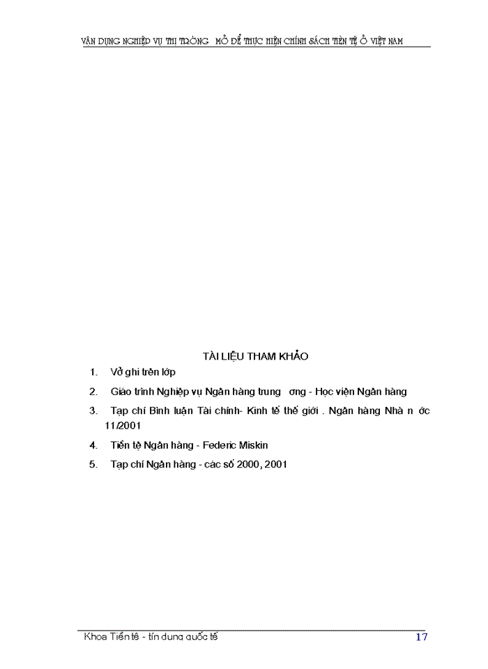 image for page Vận dụng nghiệp vụ thị trường mở để thực hiện chính sách tièn tệ ở việt nam