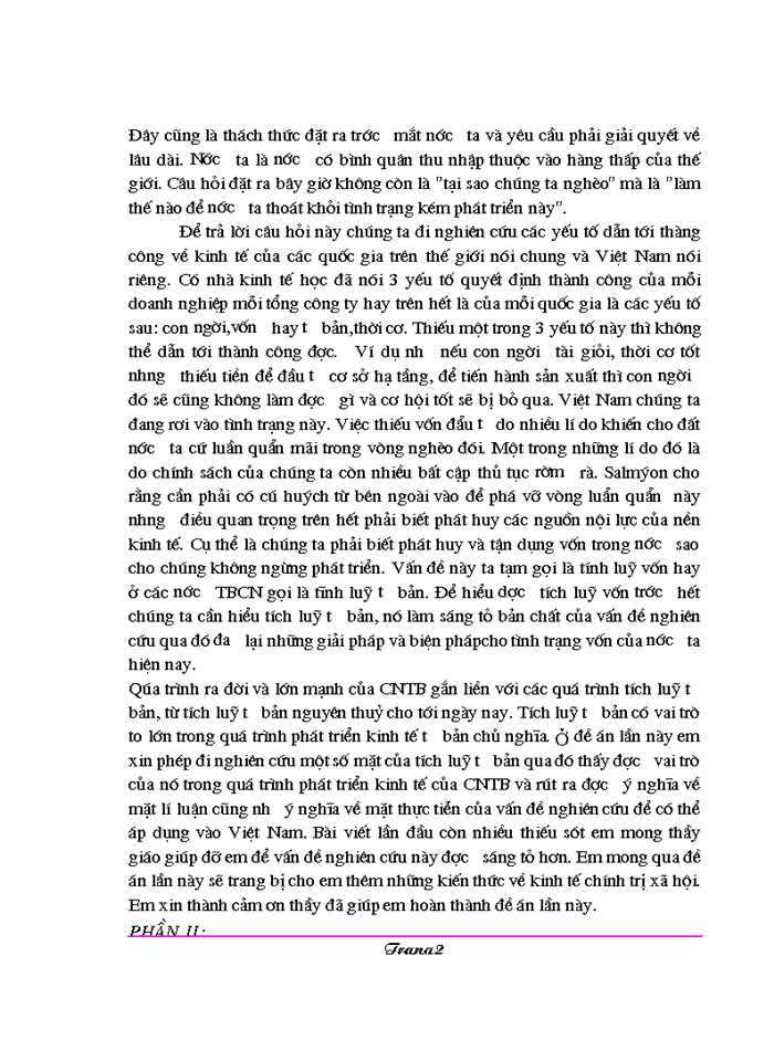 image for page Vai trò của tích luỹ tư bản trong quá trình hình thành và phát triển kinh tế tbcn