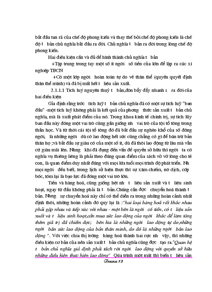 image for page Vai trò của tích luỹ tư bản trong quá trình hình thành và phát triển kinh tế tbcn