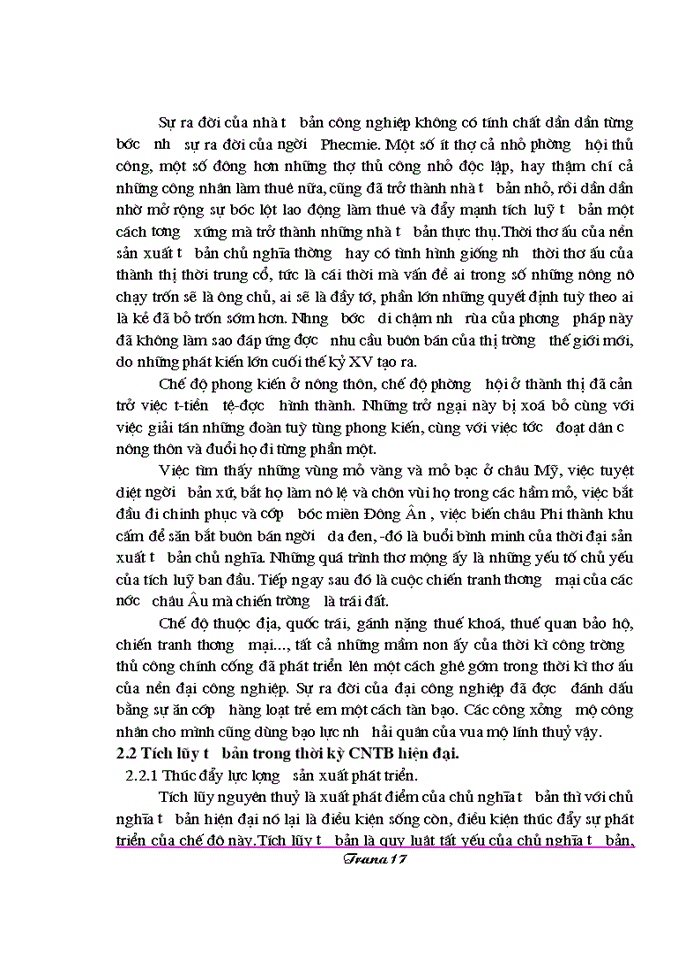 image for page Vai trò của tích luỹ tư bản trong quá trình hình thành và phát triển kinh tế tbcn