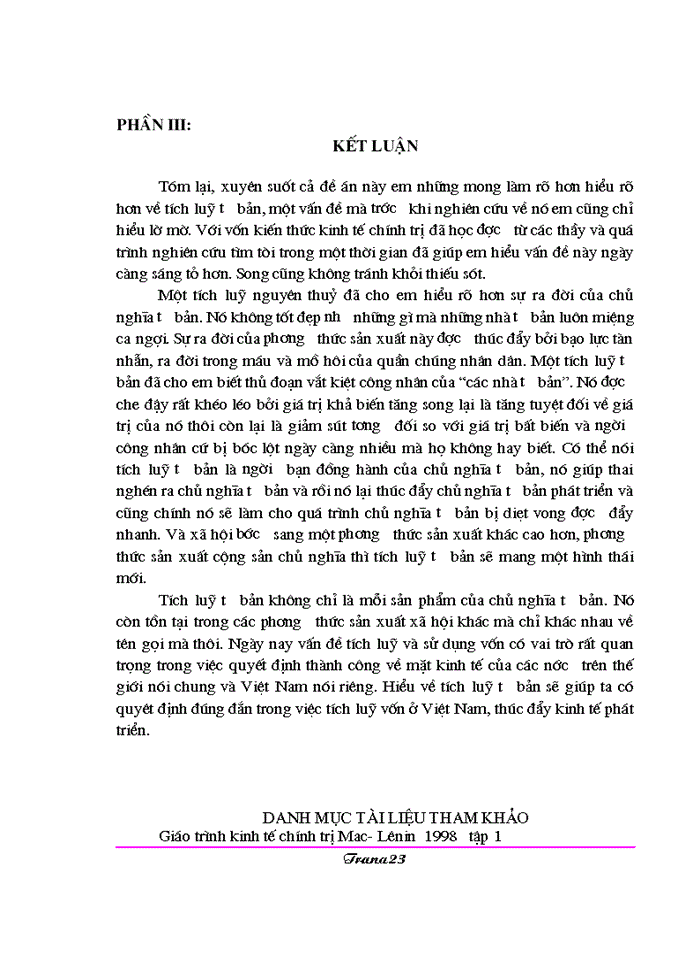 image for page Vai trò của tích luỹ tư bản trong quá trình hình thành và phát triển kinh tế tbcn