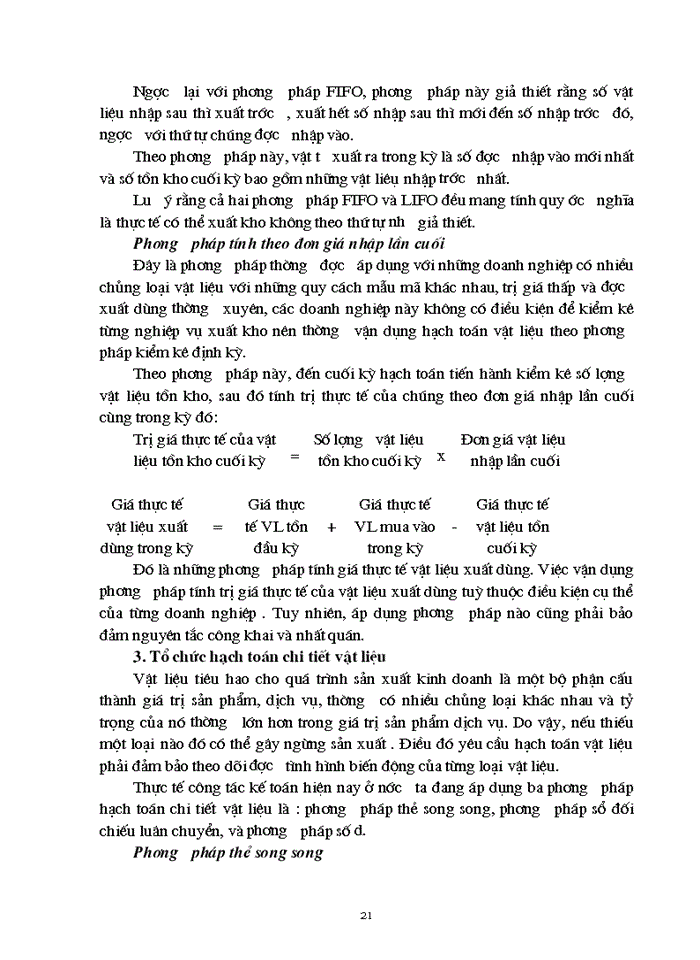 image for page Hạch toán vật liệu và vai trò của nó trong việc kiểm soát tài sản chi phí, giá thành sản phẩm