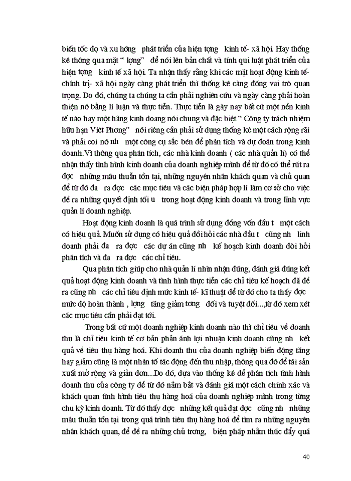 image for page Vận dụng phương pháp chỉ số để phân tích doanh thu của công ty trách nhiệm hữu hạn Việt Phương