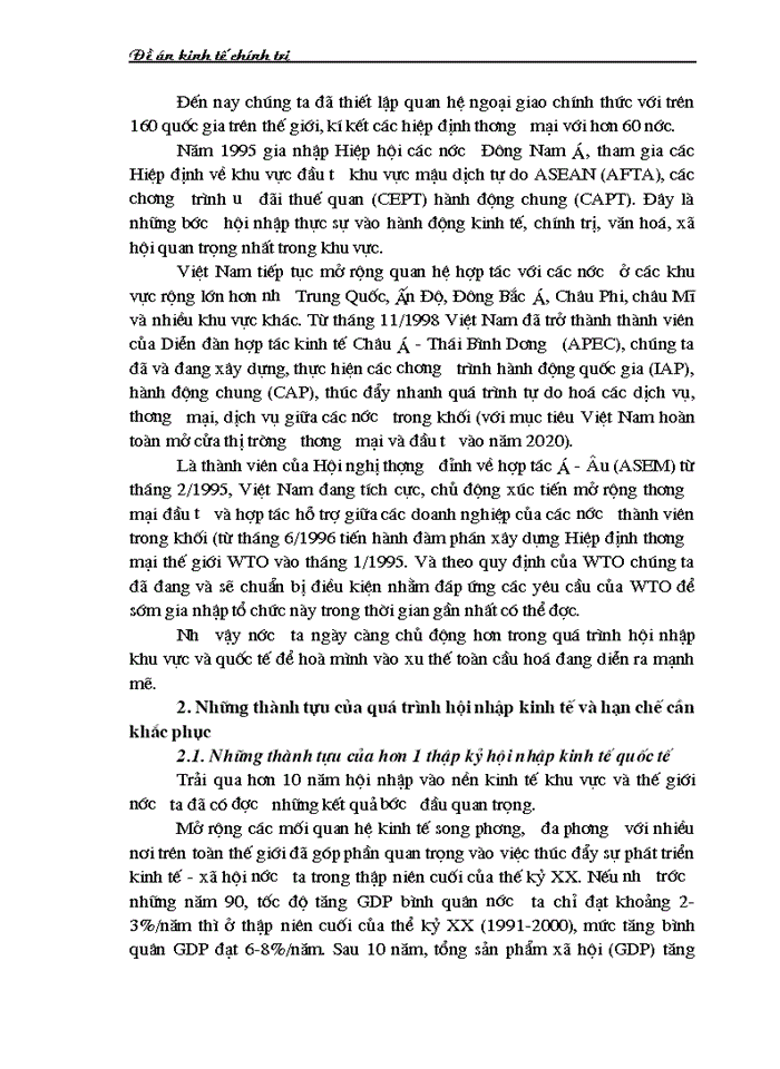 image for page Chủ động hội nhập kinh tế quốc tế - một nhiệm vụ trọng tâm của nước ta hiện nay