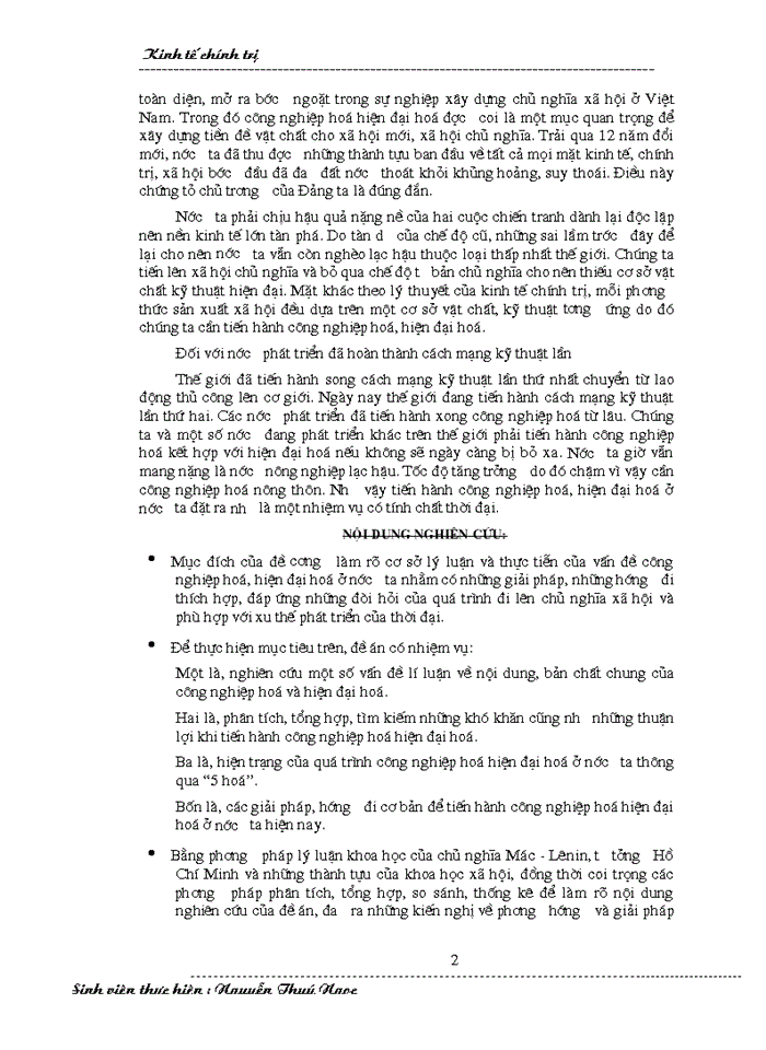 image for page Cơ sở lý luận và thực tiễn của vấn đề công nghiệp hoá, hiện đại hoá ở nước ta