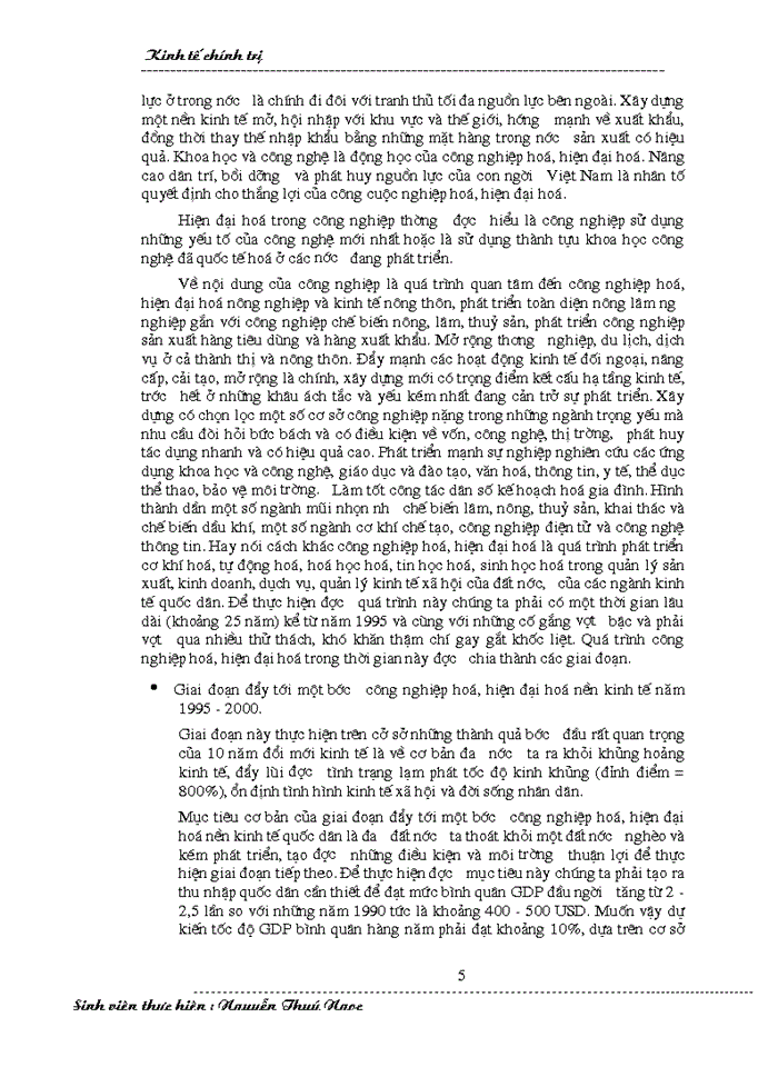 image for page Cơ sở lý luận và thực tiễn của vấn đề công nghiệp hoá, hiện đại hoá ở nước ta