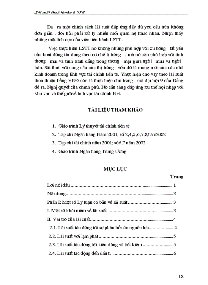 image for page Quá trình tiến tới tự do hoá lãi suất ở nước ta và cơ chế lãi suất thoả thuận.