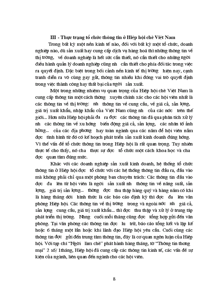 image for page Vận dụng phân tích thống kê tình hình xuất khẩu chè của Việt Nam trong những năm gần đây.