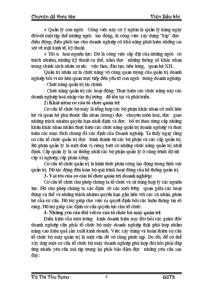 image for page Phân tích thực trạng công tác tổ chức cơ cấu bộ máy quản lý của Viện Dầu khí