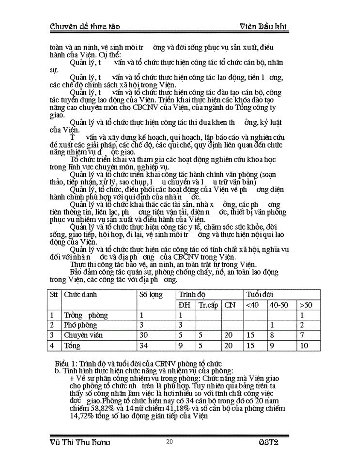 image for page Phân tích thực trạng công tác tổ chức cơ cấu bộ máy quản lý của Viện Dầu khí