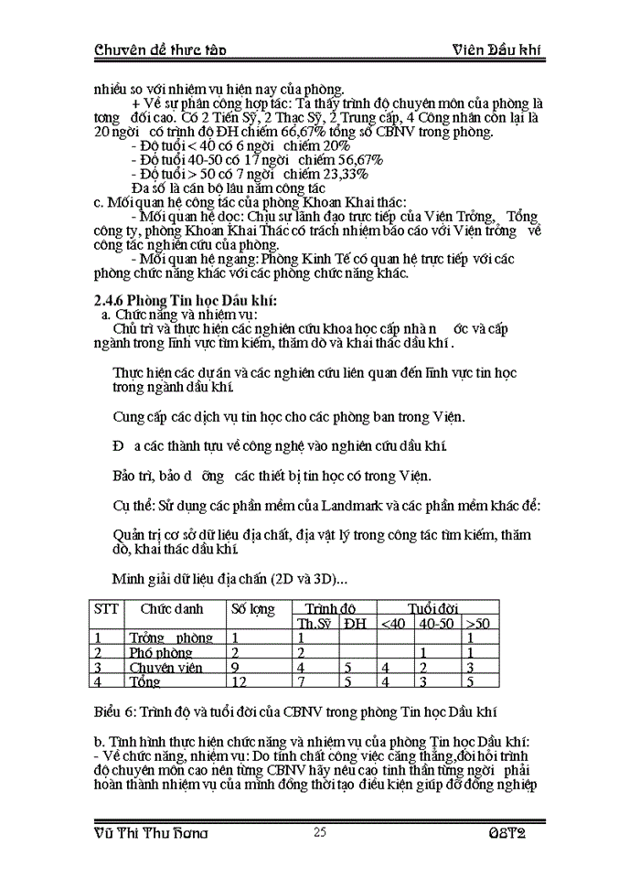 image for page Phân tích thực trạng công tác tổ chức cơ cấu bộ máy quản lý của Viện Dầu khí