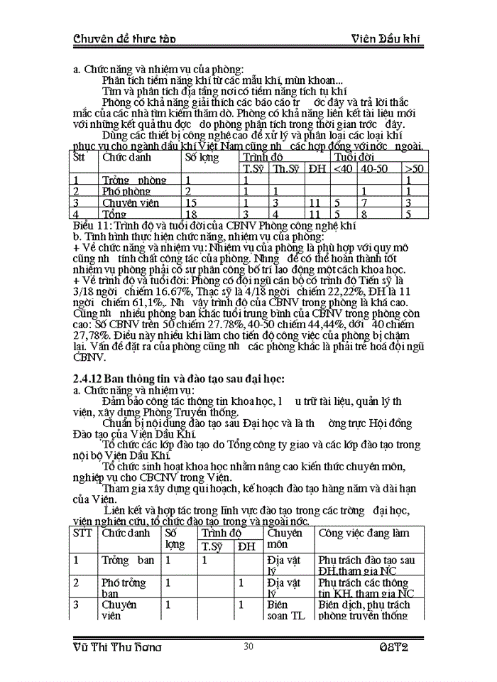 image for page Phân tích thực trạng công tác tổ chức cơ cấu bộ máy quản lý của Viện Dầu khí