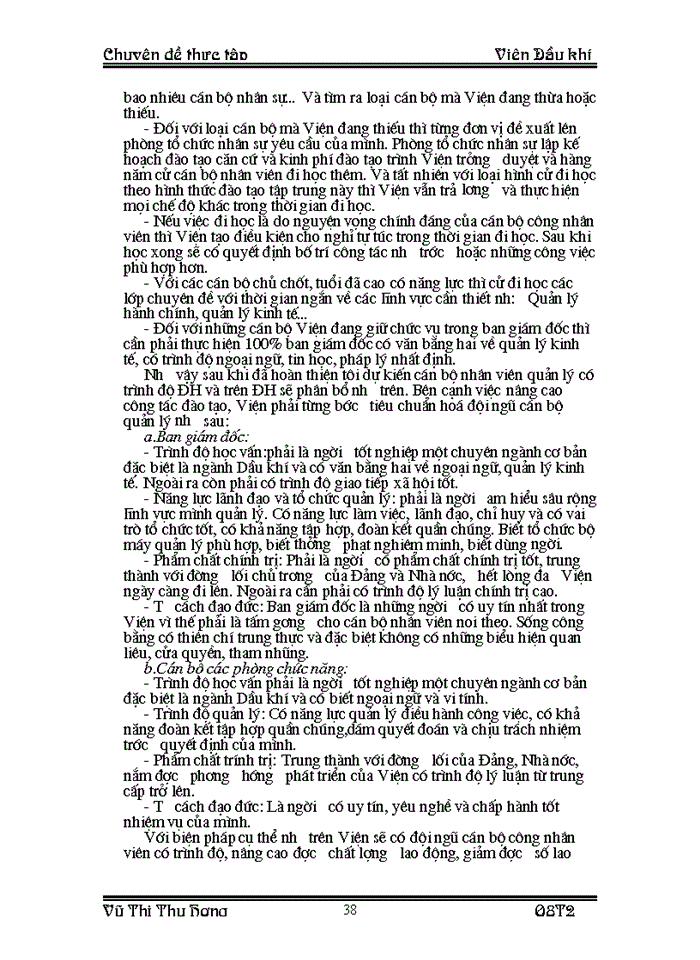 image for page Phân tích thực trạng công tác tổ chức cơ cấu bộ máy quản lý của Viện Dầu khí