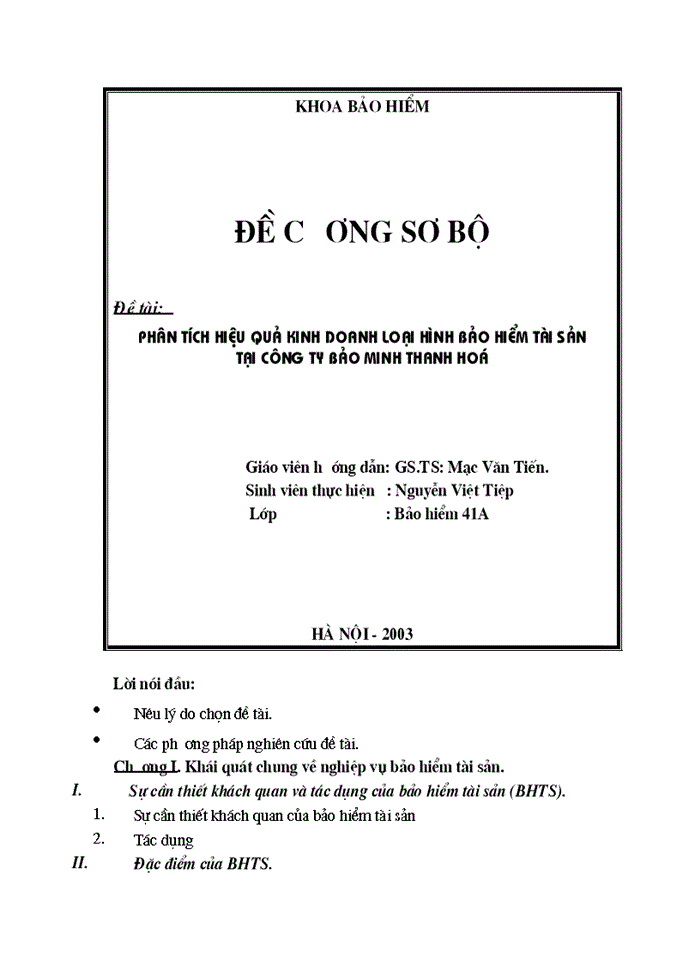 image for page Phân tích hiệu quả kinh doanh loại hình bảo hiểm tài sản tại công ty bảo minh thanh hoá