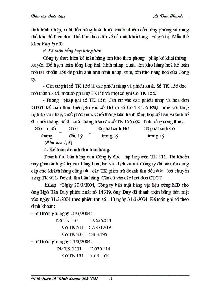 image for page Tổ chức công tác kế toán bán hàng và xác định kết quả bán hàng tại Công ty Thương mại và xuất nhập khẩu Tổng hợp Hà Nội