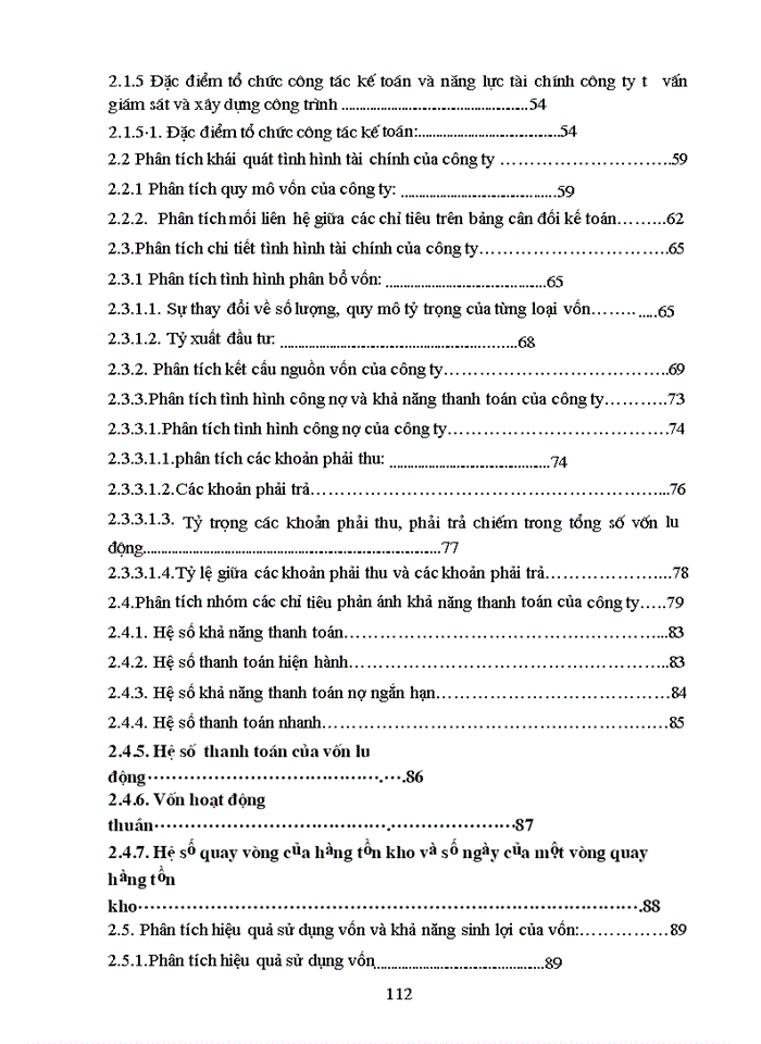 image for page Phân tích tình hình tài chính Công tư vấn giám sát và xây dựng công trình