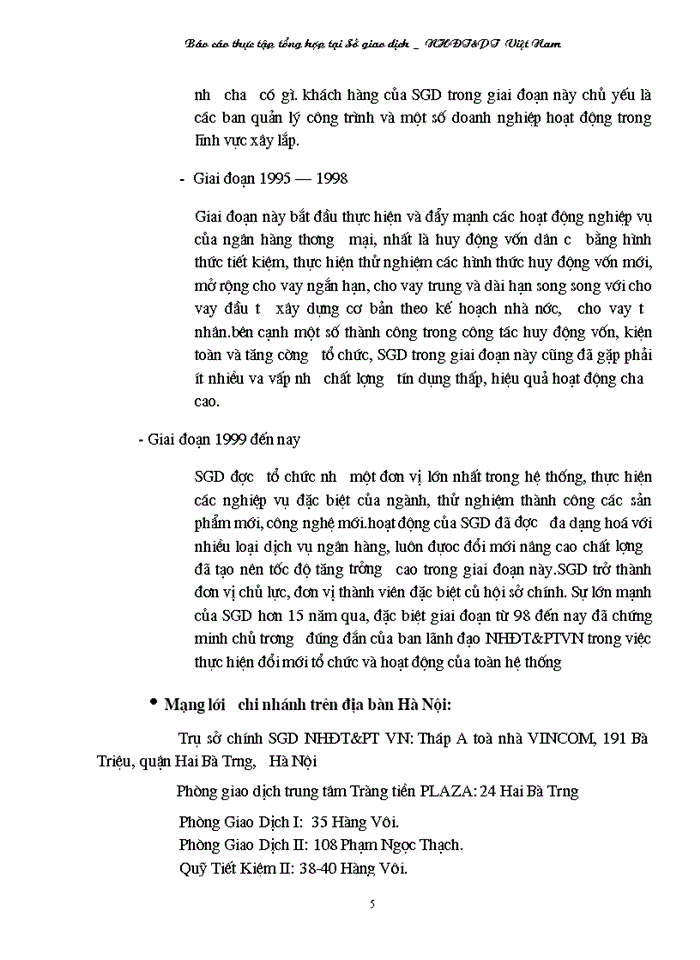 image for page Báo cáo thực tập tổng hợp tại Sở giao dịch _  NHĐT&PT  Việt Nam