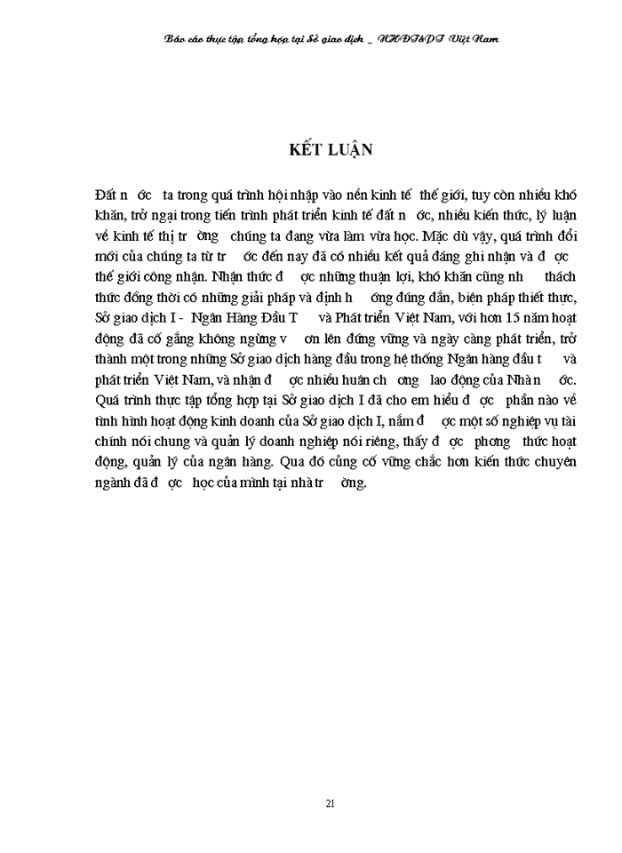 image for page Báo cáo thực tập tổng hợp tại Sở giao dịch _  NHĐT&PT  Việt Nam