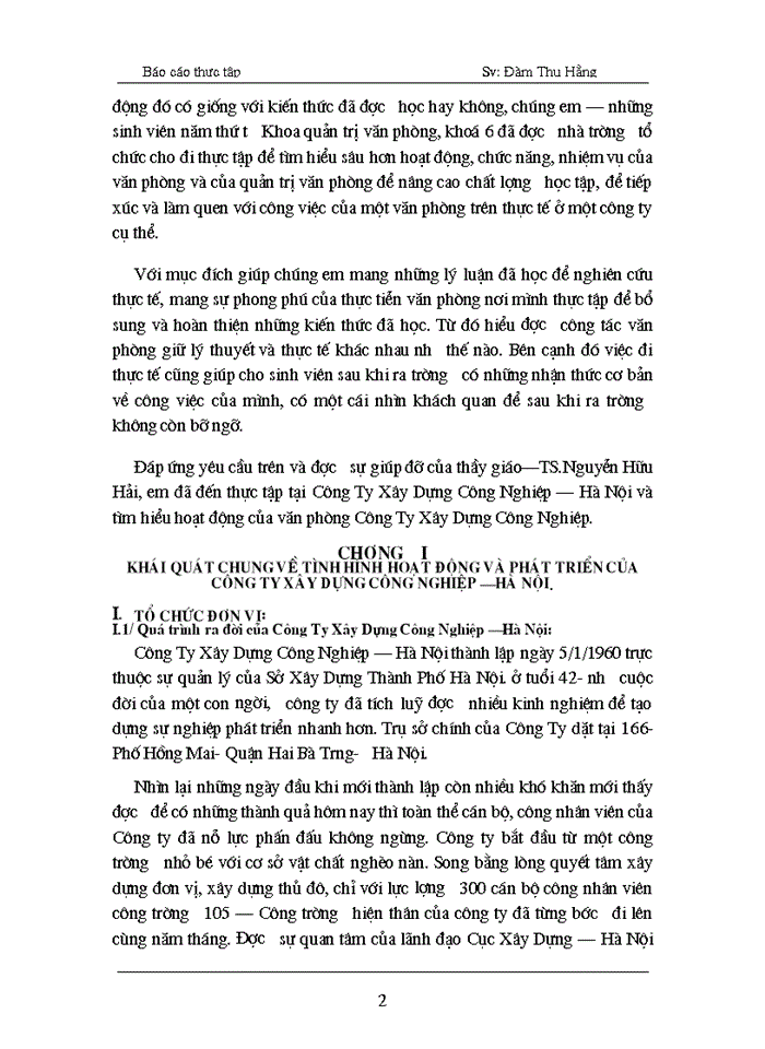 image for page Những hoạt động chính của văn phòng công ty XDCN- Hà Nội