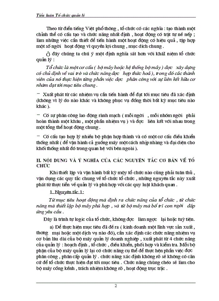 image for page Liên hệ thực tiễn doanh nghiệp để phân tích ý nghĩa và mối quan hệ biện chứng  giữa  8 nguyên tắc cơ bản về tổ chức