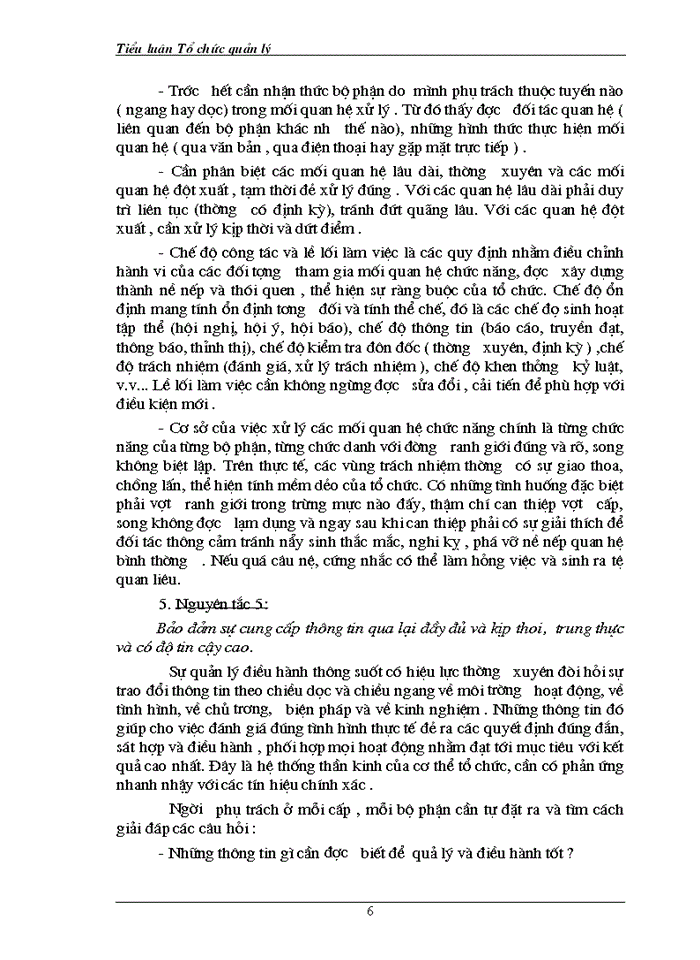 image for page Liên hệ thực tiễn doanh nghiệp để phân tích ý nghĩa và mối quan hệ biện chứng  giữa  8 nguyên tắc cơ bản về tổ chức