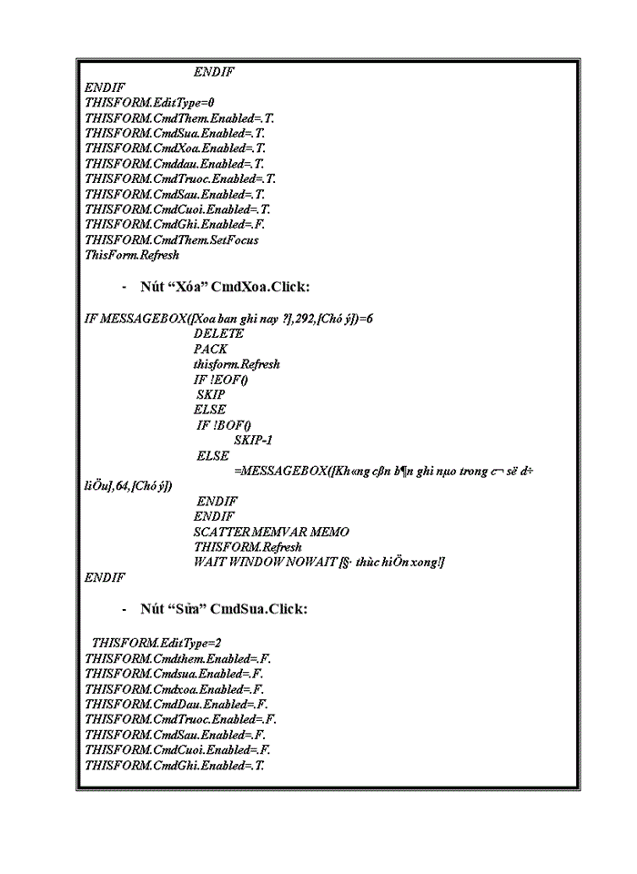 image for page Hệ thống thụng tin quản lý kho hàng cho cửa hàng 87 Lý Nam Đế bằng Hệ quản trị cơ sở dữ liệu Visual Foxpro 7.0