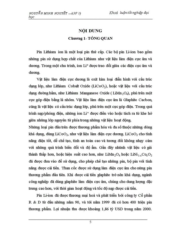 image for page tìm hiểu tổng quan về pin Lithium ion