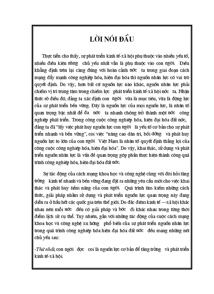 image for page Thực trạng và giải pháp để nâng cao hiệu quả của đào tạo và sử dụng nguồn nhân lực phục vụ cho sự nghiệp công nghiệp hóa và hiện đại hóa ở việt nam